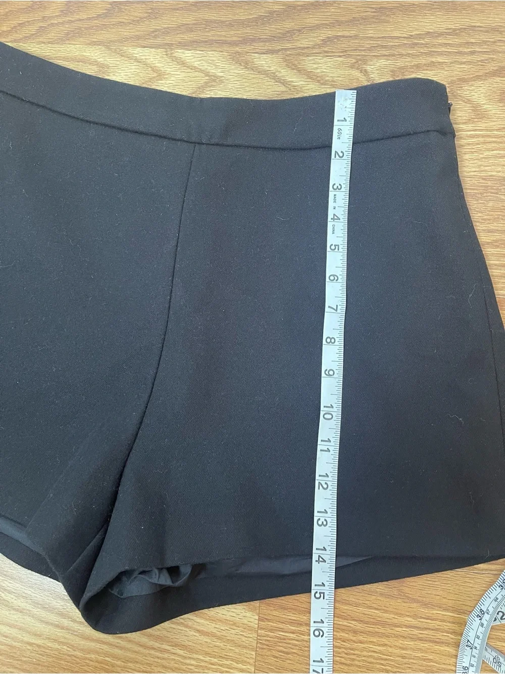 Commense black high waist mini shorts size L